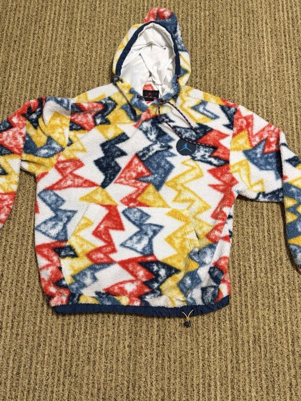 Air Jordan Mens Sz XL Hoodie Sherpa Fleece Jumpman Mountainside Multicolor